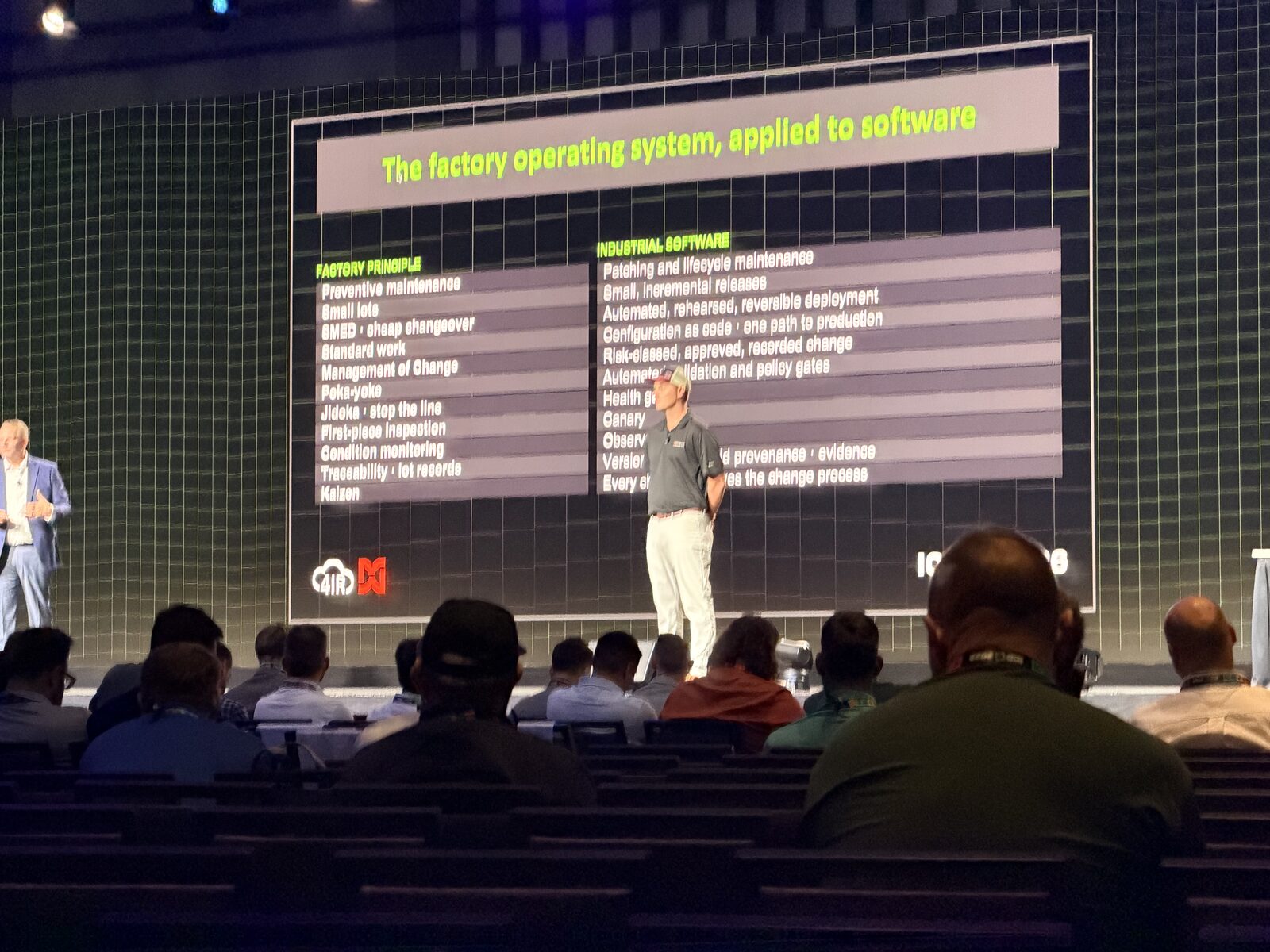The factory operating system, applied to software Slide titled The factory operating system, applied to software